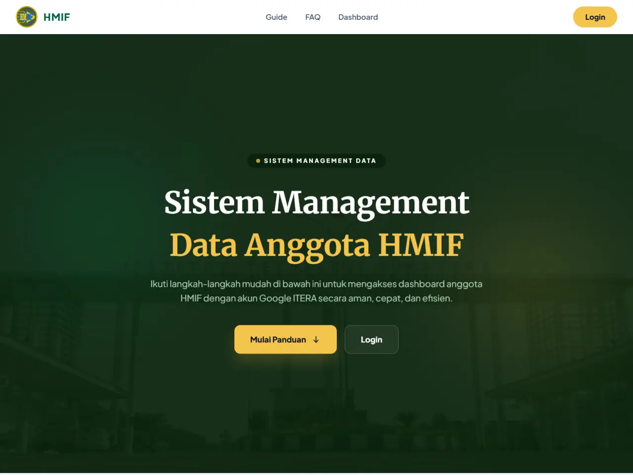 Sistem Management Data Anggota HMIF
