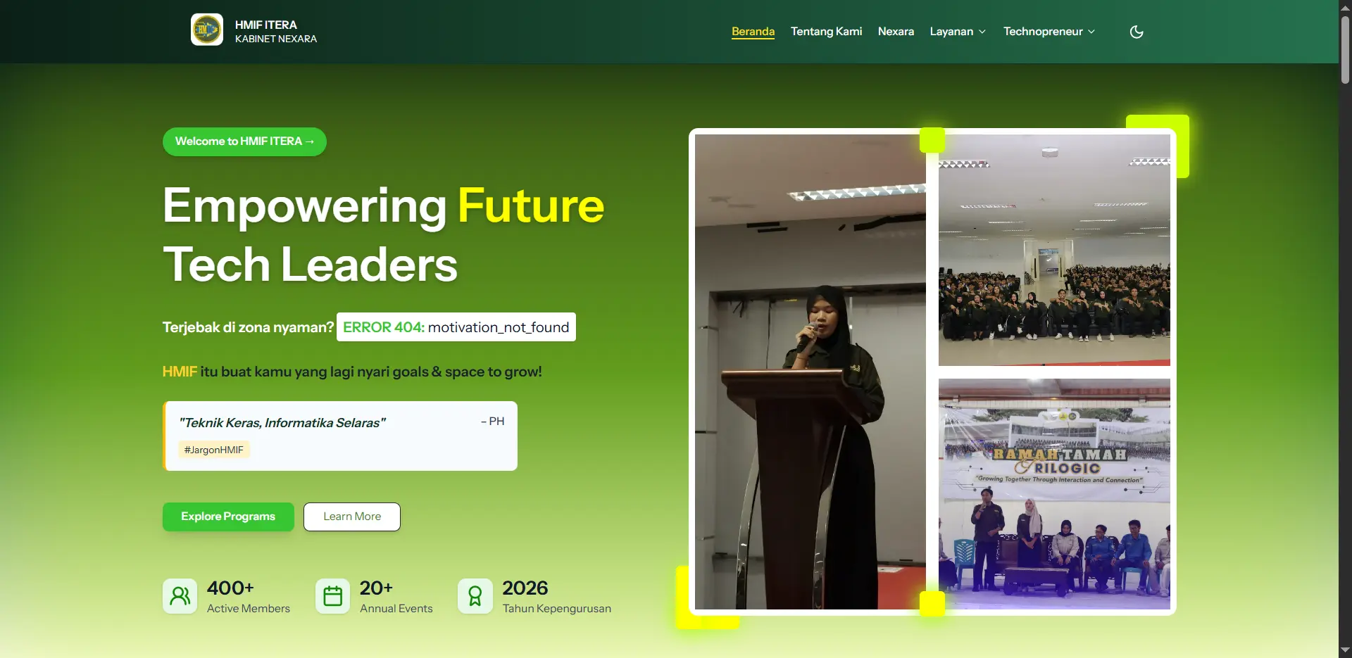 Website Official HMIF ITERA
